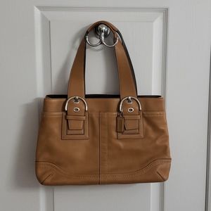 Coach tan leather work bag
